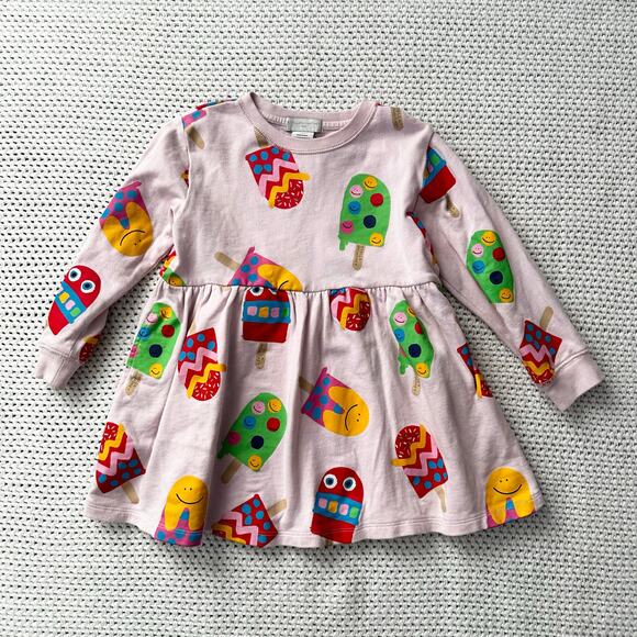Stella McCartney Kids Girls Pink Ice Lollies Multicolored Popsicle Dress 4 Years - Picture 1 of 9